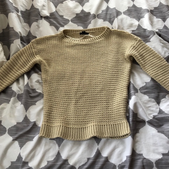 Amisu Sweaters - Beige knitted sweater